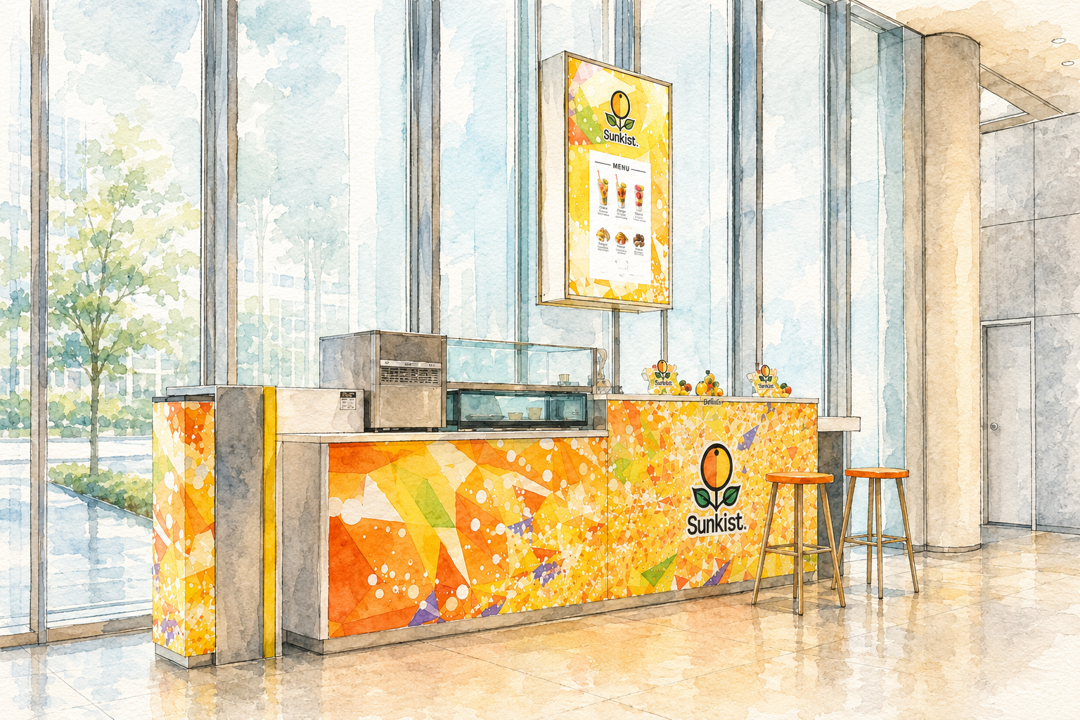 Sunkistジューススタンドを期間限定でオープン